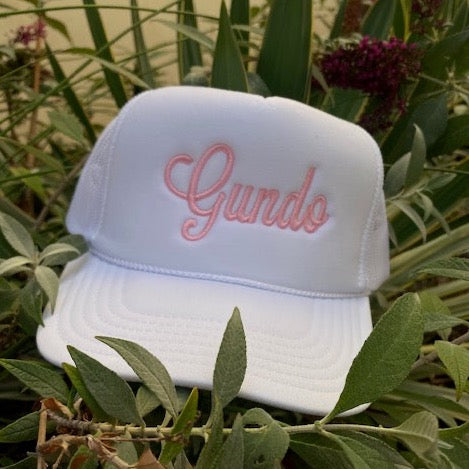 Pink Embroidered Gundo Trucker