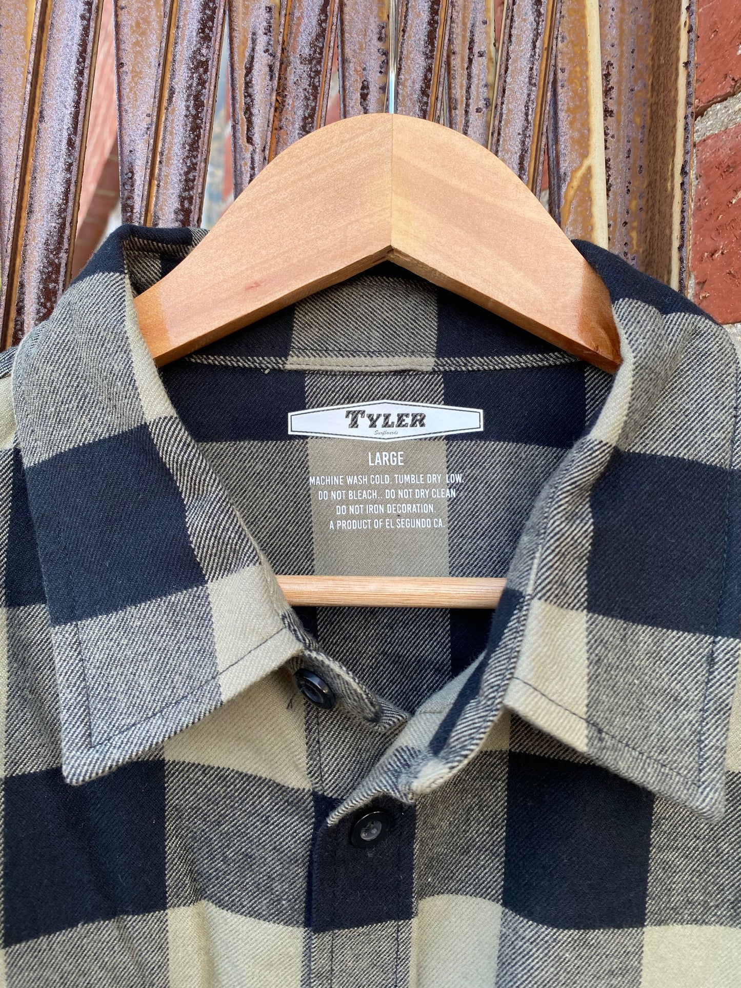 Hex Black and Sage Plaid Flannel